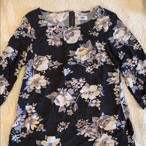 Old Navy Floral Mini Dress with 3/4 sleeves